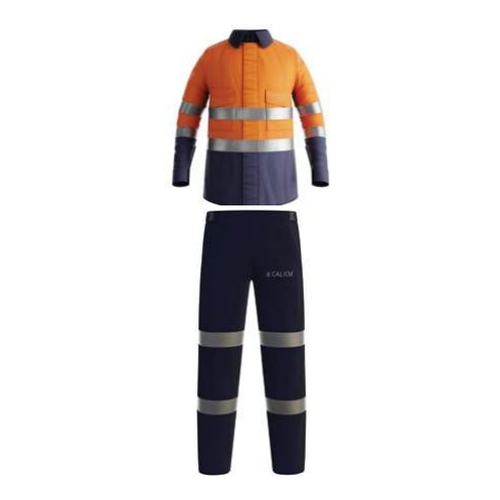 Arc Flash Clothing-IFR-8 Cal/cm2 - Jacket - Blue With Reflective