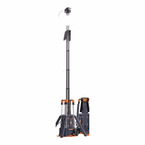 GD-500 Portable ELV Device Stand - 5 m Battery Mast for CCTV, Sensors & Signs