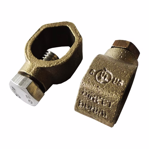 HEX Earth Rod Clamps, Couplers & Driving Studs – UL Listed Bronze Clamps, Brass & Gunmetal Couplers
