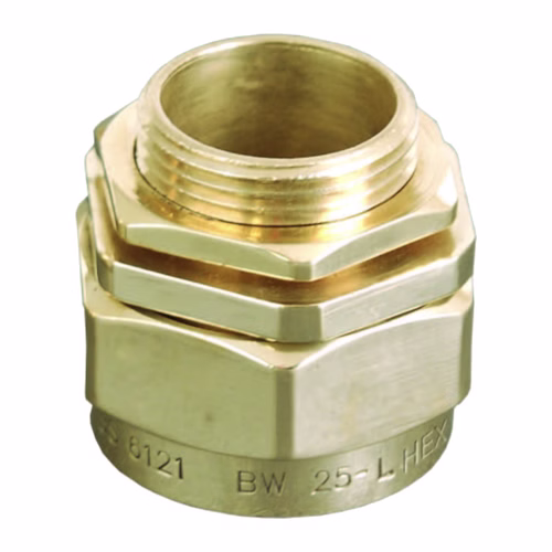 HEX BW Brass Cable Glands – Indoor Armoured Cable Glands to BS 6121, 16S to 90L