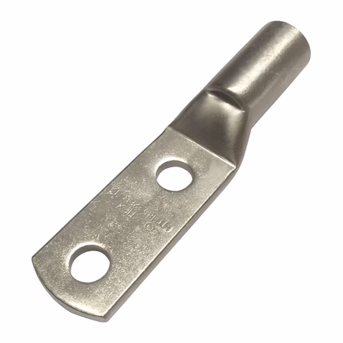 HEX Two-Hole Copper Cable Lugs – UL Listed Standard & Extended Palm, 16 to 1000 sq mm