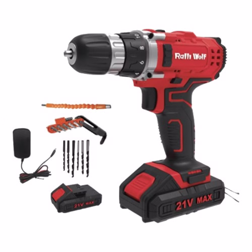 Ralli Wolf RCD21V Cordless Driver Drill – 21 V Li-ion, 30 N·m, 2-Speed, 2 Batteries