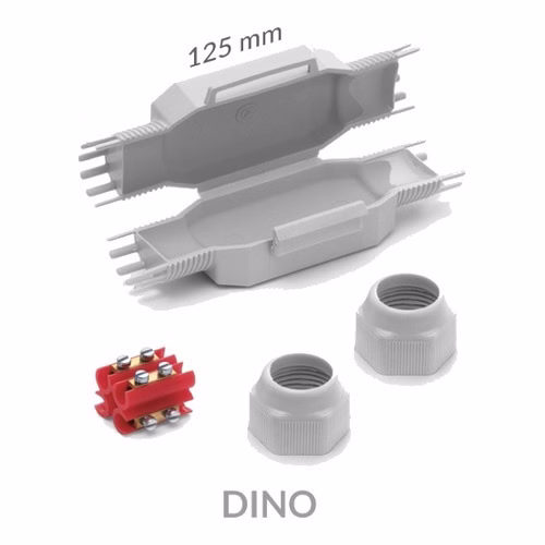 IP68 Gel-Filled In-line Cable Joint 4 x 4 sq mm, Cable 10-16 mm - Raytech LittleJoint L Dino