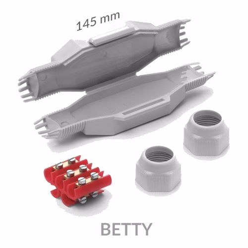 IP68 Gel-Filled In-line Cable Joint 5 x 4 sq mm, Cable 10-16 mm - Raytech LittleJoint L Betty/4