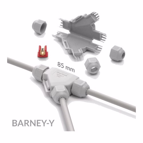 IP68 Gel-Filled Y Branch Joint, Cable 6-10 mm - Raytech LittleJoint Barney Y