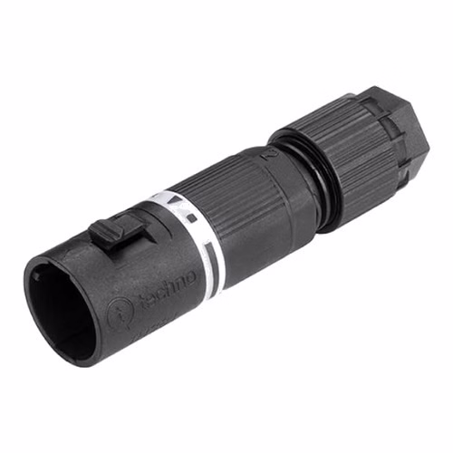 IP68 Micro Plug Connector, Push-Pull, 3-Pole, 0.25-1.0 sq mm, 10 A AC/DC - Techno TH381 (THB.381.A3A)