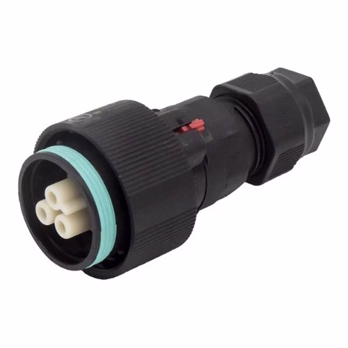IP68 Bayonet Socket Connector, 3-Pole, 0.5-2.5 sq mm, 25 A - Techno TH405 (THB.405.B2B)