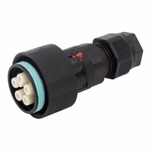 IP68 Bayonet Socket Connector, 5-Pole, 0.5-1.5 sq mm, 17.5 A - Techno TH405 (THB.405.B2A)