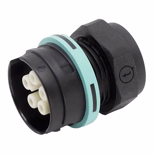 IP68 M28 Panel Socket for TH405 Plugs, 5-Pole, 0.5-1.5 sq mm, 17.5 A - Techno TH406 (THB.406.C1A)