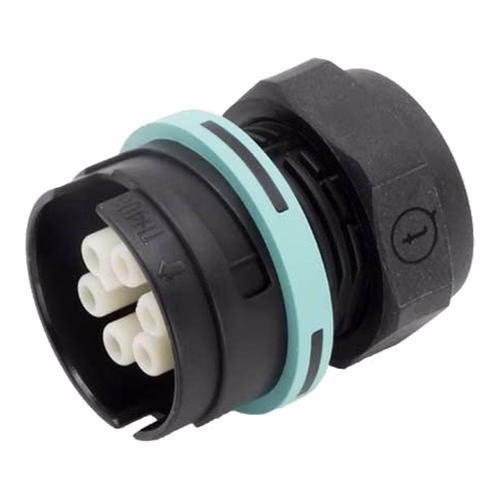 IP68 M28 Panel Socket for TH405 Plugs, 6-Pole, 0.5-1.5 sq mm, 17.5 A - Techno TH406 (THB.406.C1E)