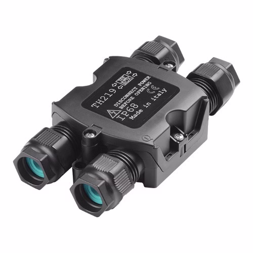 IP68 4-Way Junction Box for Resin or Gel Filling, Cable 7-13.5 mm - Techno TH219 (THA.219.A1A)