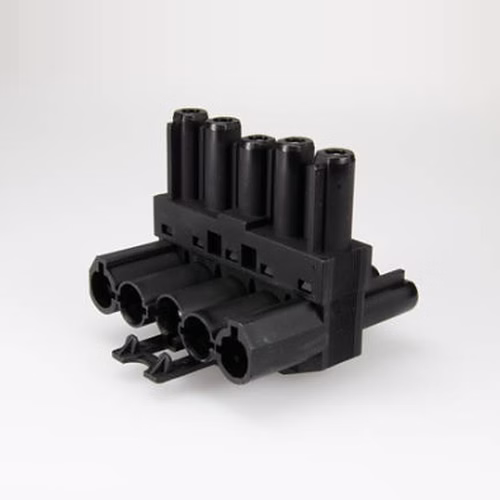 AC 166 T-Distributor, 1 In 2 Out, 5-Pole, 20 A 250 V - Adels-Contact AC 166 GVT 3/5 SW (167165)