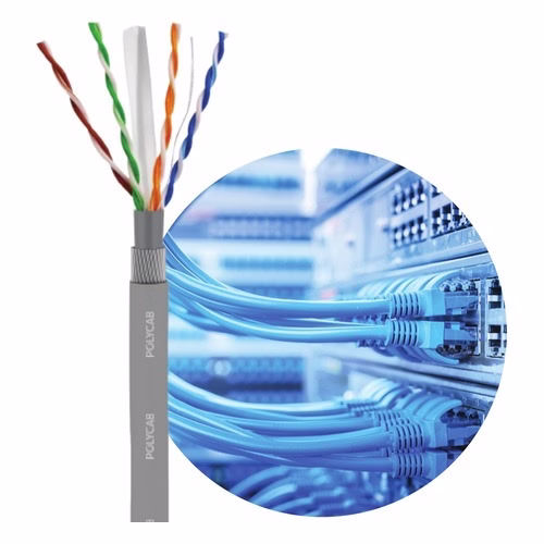 Polycab LAN Cable – Cat 6, Cat 6a and Cat 5e, 23 AWG Solid Copper, TIA/EIA-568-C.2