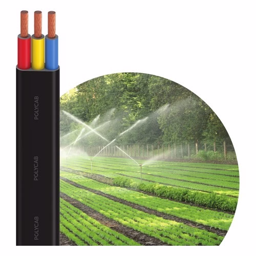 Polycab 3-Core Flat Submersible Cable – PVC / XLPE Insulated, 1.5 to 95 sq mm, 1100 V, IS 694