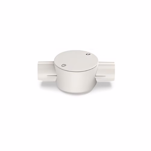 Polycab PVC Circular Box Through (2 Way) – Junction Box for 20 and 25 mm Conduit, IS 3419