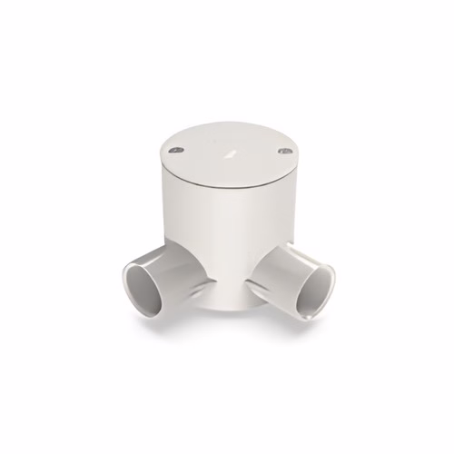 Polycab PVC Deep Circular Box Angle (2 Way) – Deep Junction Box for 20, 25 and 32 mm Conduit, IS 3419