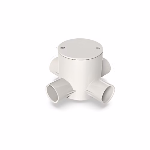 Polycab PVC Deep Circular Box Intersection (4 Way) – Deep Junction Box for 20, 25 and 32 mm Conduit, IS 3419