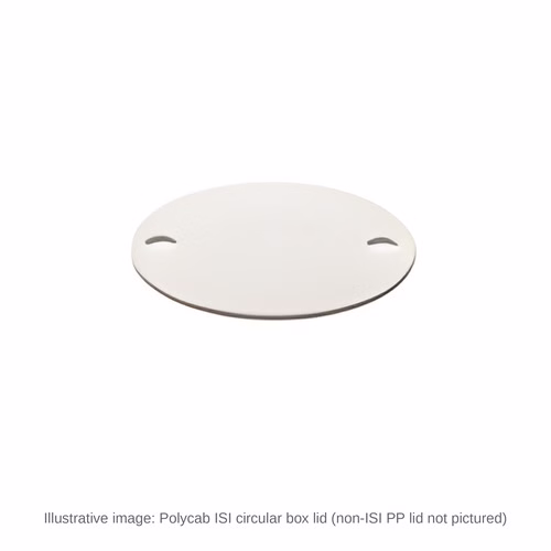 Polycab Non-ISI PP Circular Box Lid 65 – Polypropylene Cover for 20 / 25 mm Junction Boxes, CFT3865001