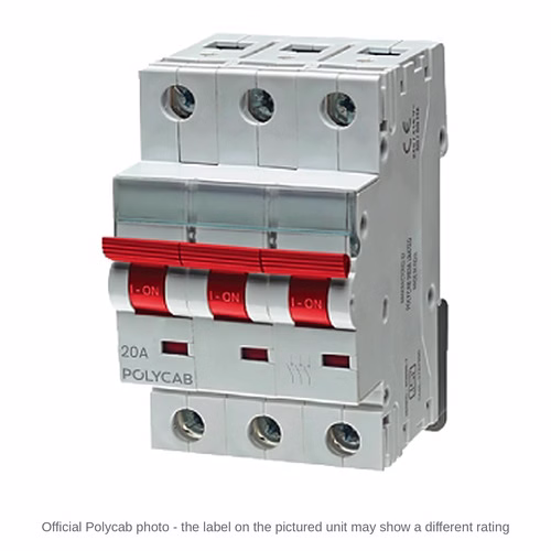 Polycab TP Isolator – 3 Pole Isolator Switch, 40 A to 125 A, AC-22A, IS/IEC 60947-3