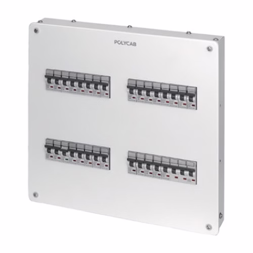 Polycab TPN Single Door Distribution Board – IP30, 4, 6, 8 and 12 Way per Phase, IS 13032