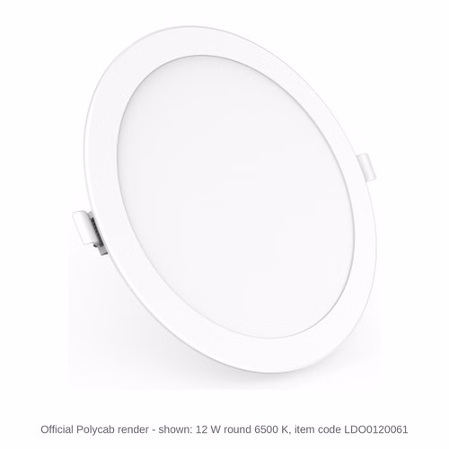 Polycab Scintillate PC Edgelit LED Panel – 3 W to 18 W, round and square, recessed, 3000 / 4000 / 6500 K