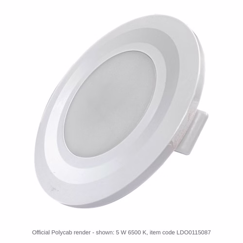 Polycab Scintillate Slim Integral LED Downlight – 5 W, recessed, 3000 / 4000 / 6500 K + 4 colours