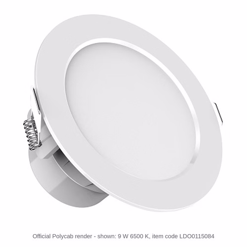 Polycab Scintillate Integral LED Downlight – 7 and 9 W, recessed, 3000 / 4000 / 6500 K
