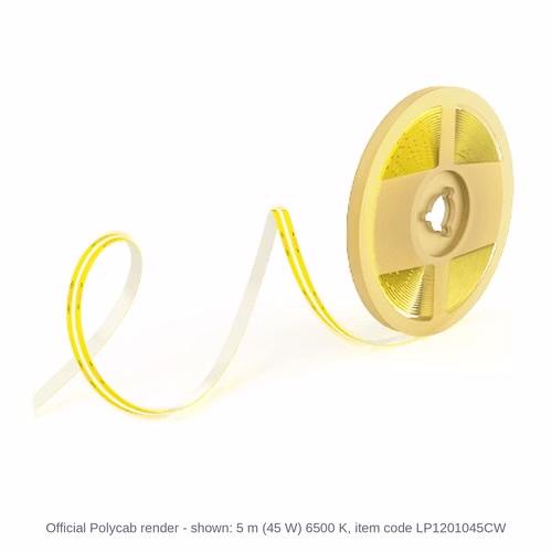 Polycab 320 LED Zuro COB Strip Light – 5 m roll, 3000 / 4000 / 6500 K + 6 colours