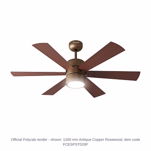 Polycab Divina BLDC Ceiling Fan – 1200 mm, 42 W, 3 star, Antique Copper Rosewood