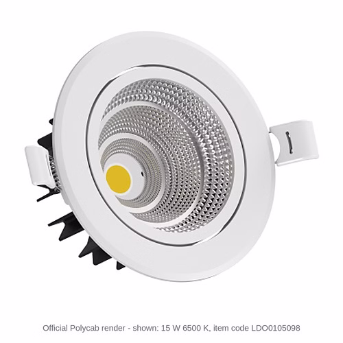 Polycab Pearl COB Swivel LED Downlight – 3 W to 36 W, recessed, 3000 / 4000 / 6500 K