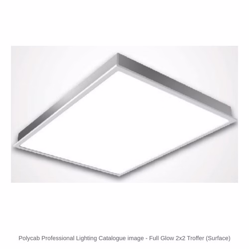 Polycab Full Glow 2x2 LED Troffer – Surface Mounted, 36 W, 5700 K, IP20