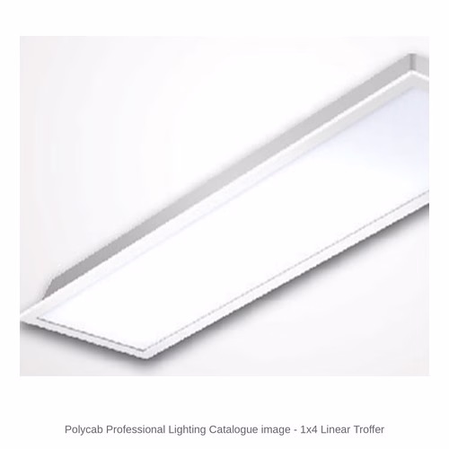 Polycab 1x4 LED Linear Troffer – Recessed and Surface, 36 W, 5700 K, IP20