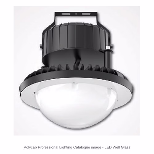 Polycab LED Well Glass Light – 30 to 70 W, 5700 K, IP66