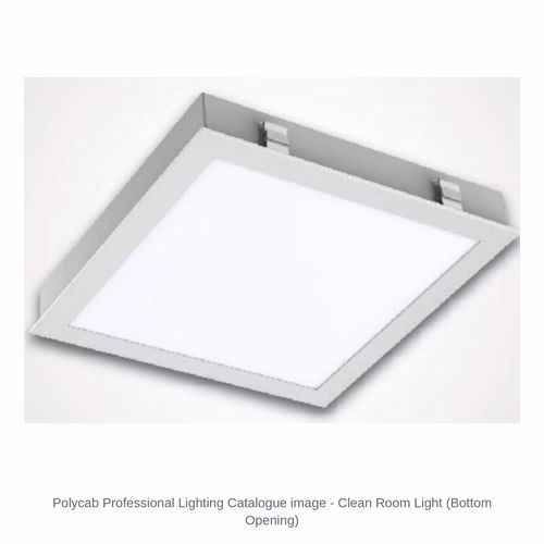 Polycab LED Clean Room Light – Bottom Opening, 20, 36, 45 and 60 W, 5700 K, IP66