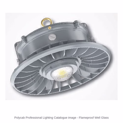 Polycab LED Flameproof Well Glass Light – 40, 45, 60 and 70 W, 5700 K, IP67