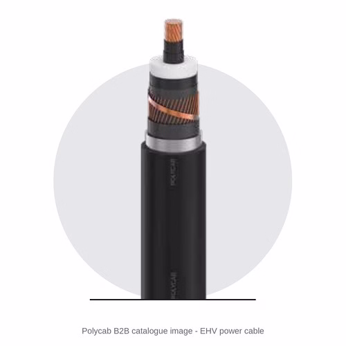 Polycab EHV Power Cable – Single Core XLPE, Copper / Aluminium, IS 7098-3 / IEC 60840 / IEC 62067