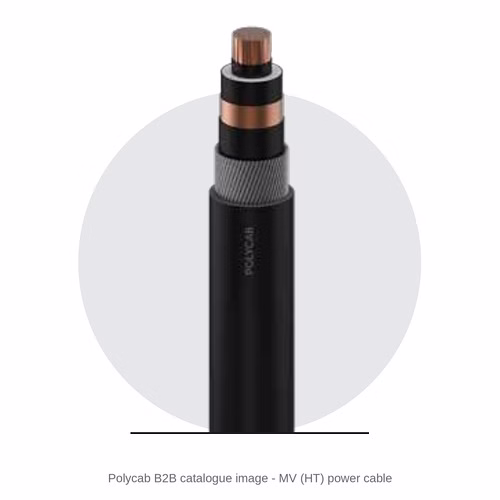 Polycab MV (HT) Power Cable – XLPE / EPR, 1 and 3 Core, Cu / Al, 35 to 1200 sq mm