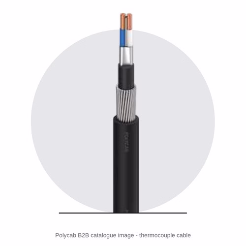 Polycab Thermocouple Extension Cable – KX and JX, Screened, Armoured or Unarmoured, BS EN 50288-7