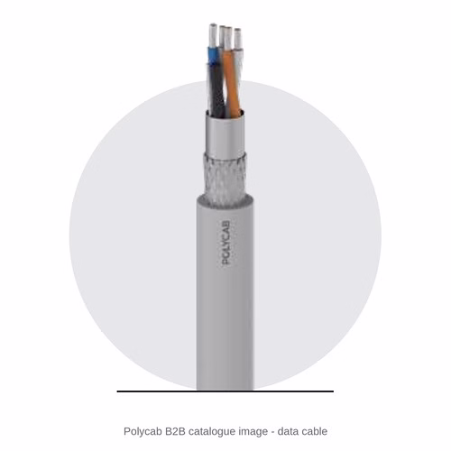 Polycab Data Cable – RS485, LIYY and LIYCY, Flexible Copper, Tinned Copper Braid on Screened Types