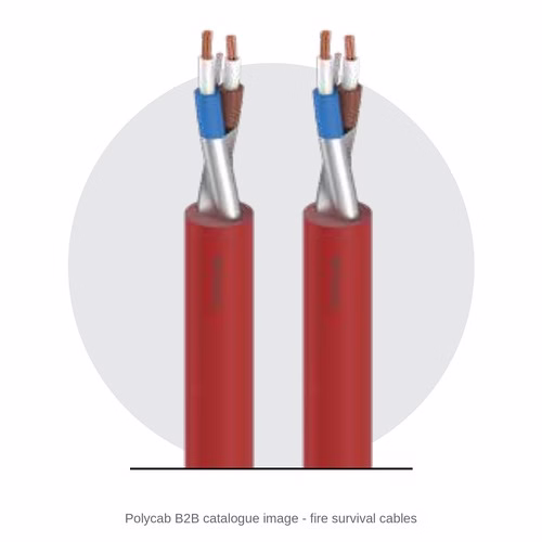 Polycab Fire Survival Cable – Mica Glass Taped Copper, FRLS / LSOH, IEC 60331, BS 6387 CWZ, BS 8491