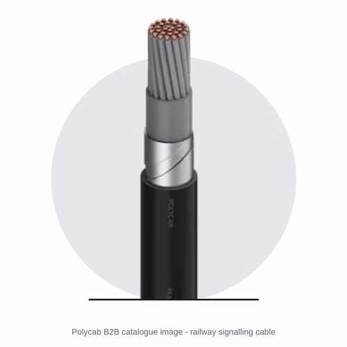 Polycab Railway Signalling Cable – PVC Insulated, GI Wire or Steel Tape Armoured, RDSO IRS S-63