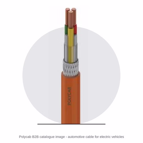 Polycab EV Automotive Cable – 30 V AC / 60 V DC to 1000 V AC / 1500 V DC, 105 to 180 °C, ISO 19642