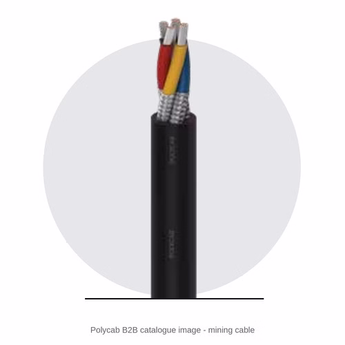 Polycab Mining Cable – EPR Power and Pilot Cores, Composite Screen, Heavy-Duty Elastomeric, IS 14494