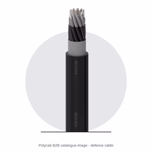 Polycab Defence Cable – EBXL Halogen-Free and Silicone Fire Survival Types, Def Stan / EED