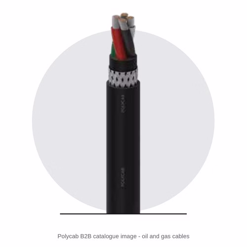 Polycab Oil and Gas Cable (Offshore and Onshore) – XLPO Type P / EPR, Mud and Oil Resistant, 125 °C, IEEE 1580