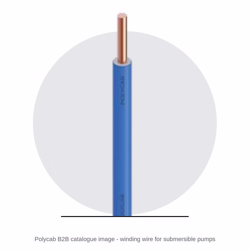 Polycab Submersible Winding Wire – Solid Copper, PVC Insulated, IS 8783