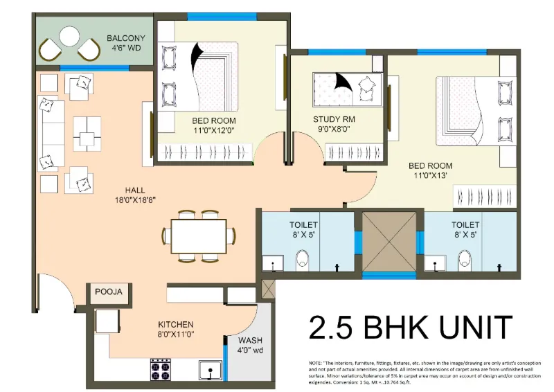 2.5 BHK
