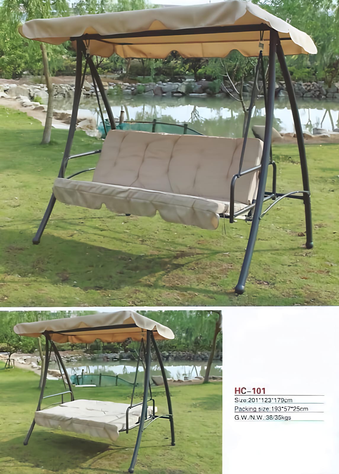 Outdoor/Garden Swing Cum Bed (G-02)