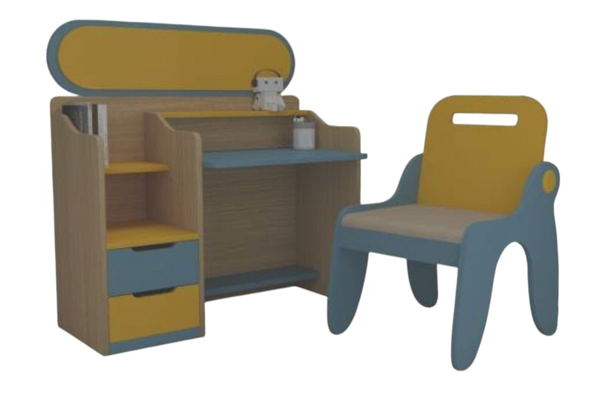 Doodle Study Desk With Chair