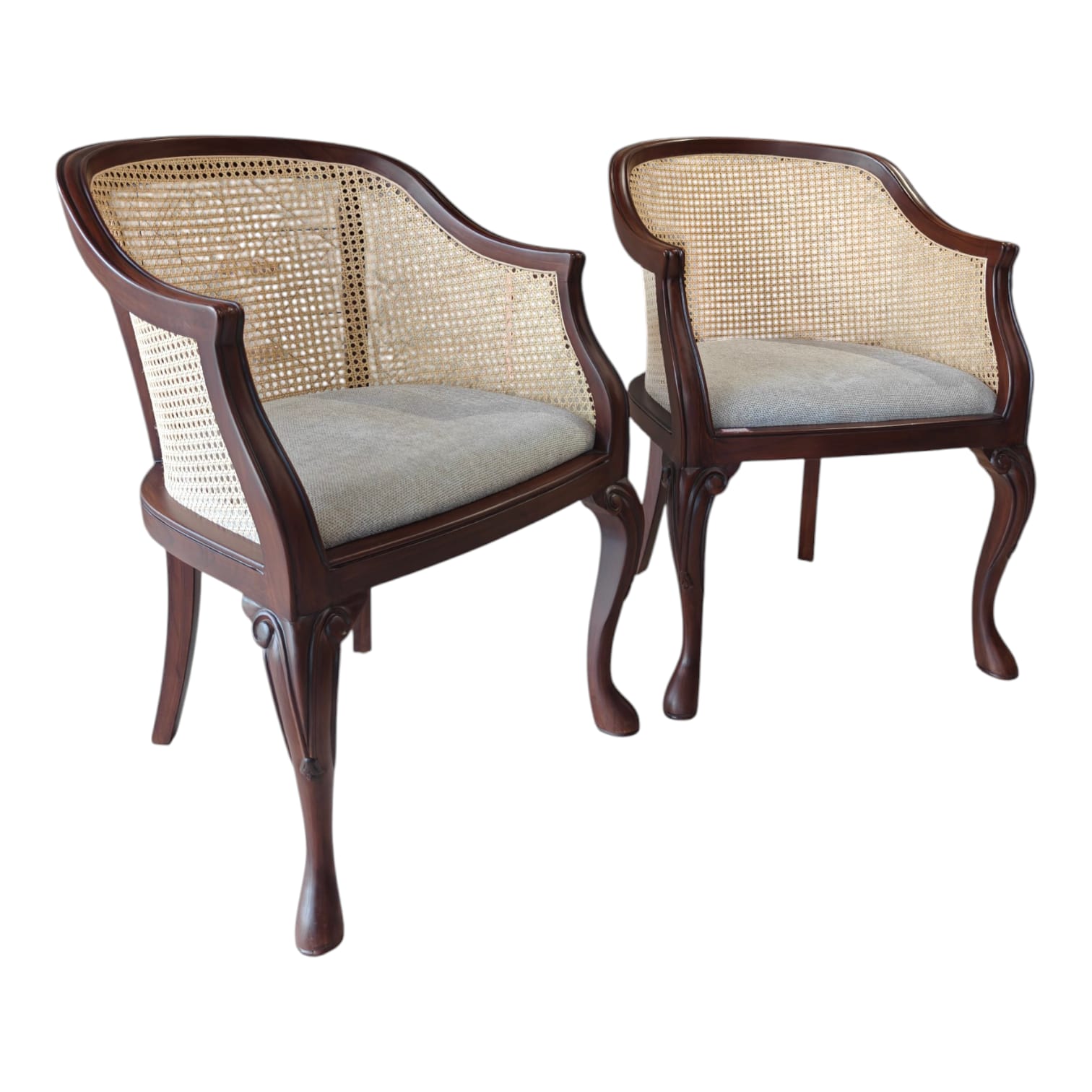 FP-Wooden Cane Chairs